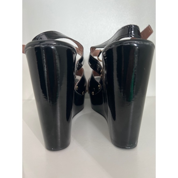 Red VALENTINO BLACK WEDGES - SIZE 10/40 - Picture 3 of 10